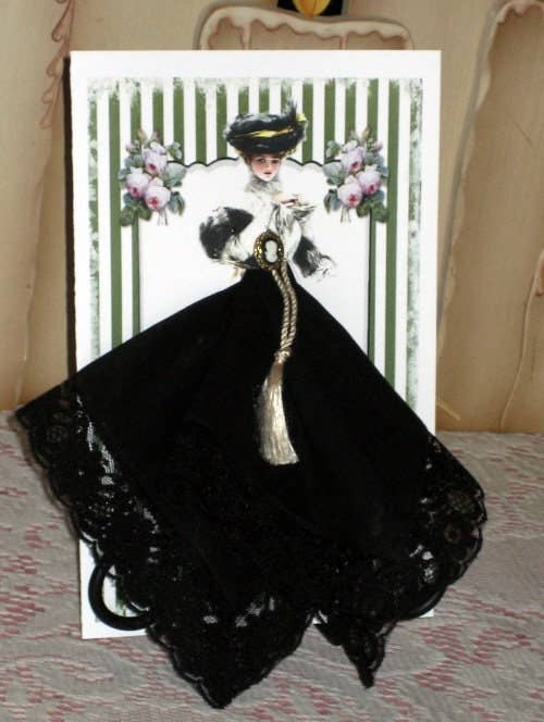 MOMENTS IN THYME - Midnight Tea Keepsake Hankie Card