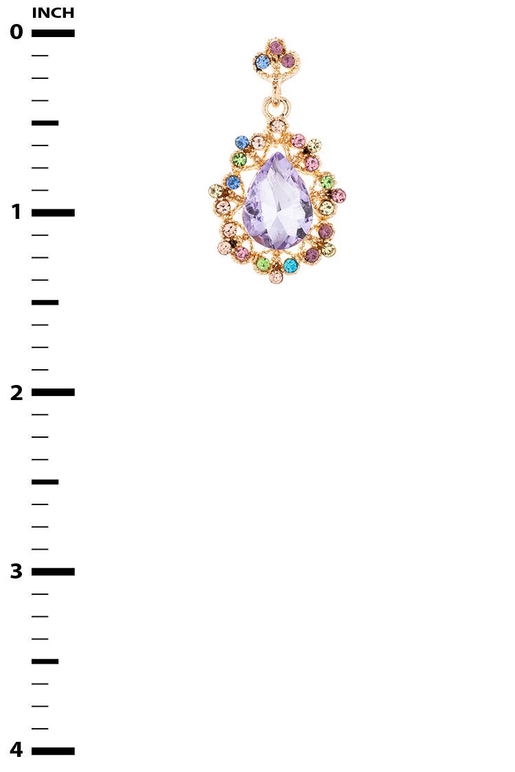 Artini Accessories - Mix Color Crystal Chandelier Earrings