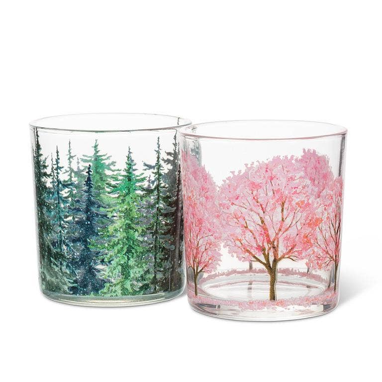 Abbott - Pine Trees Votive-3"H