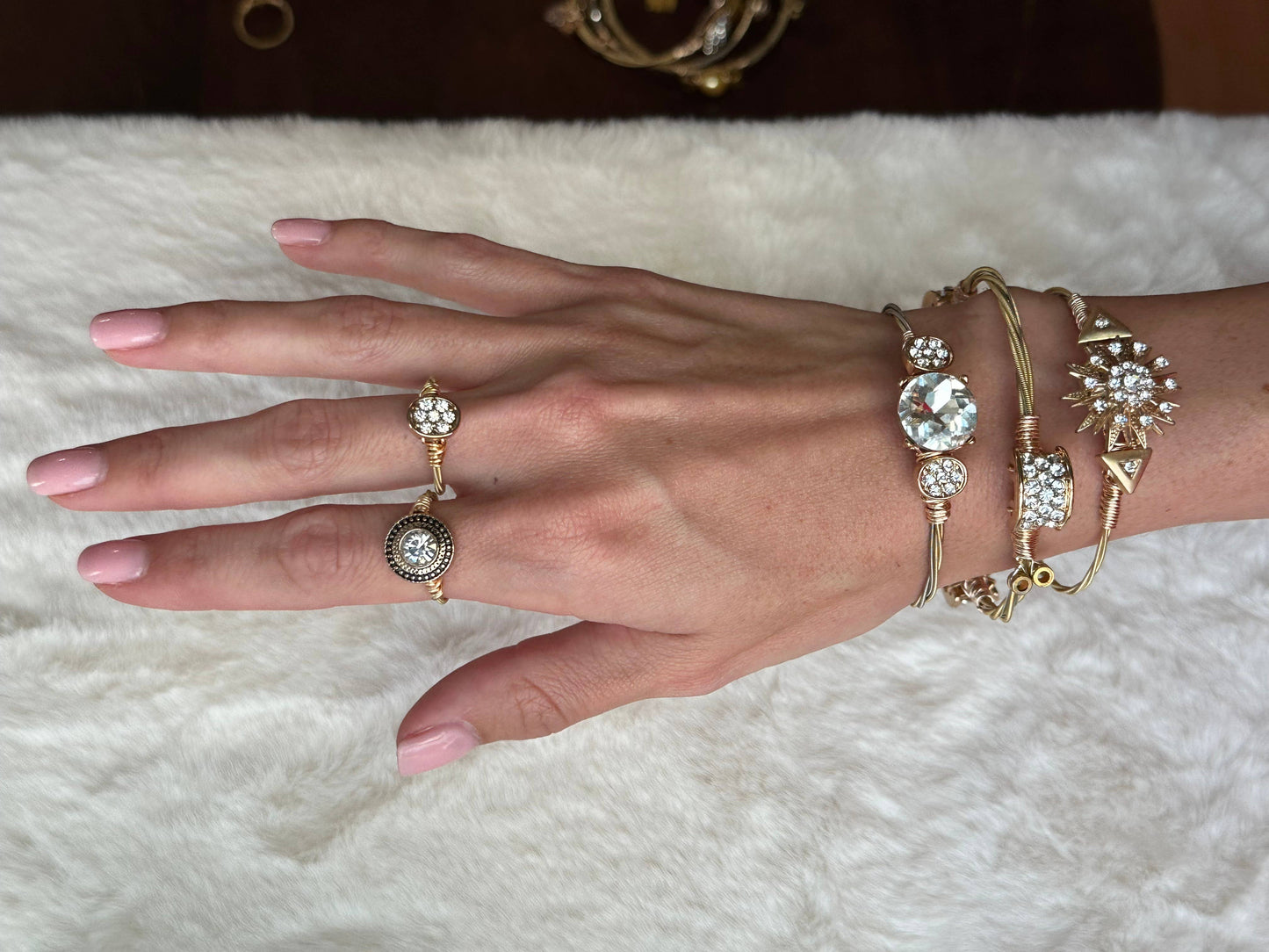 String Theory Jewelry - Gold Crystal Collection: Clasped Bracelet