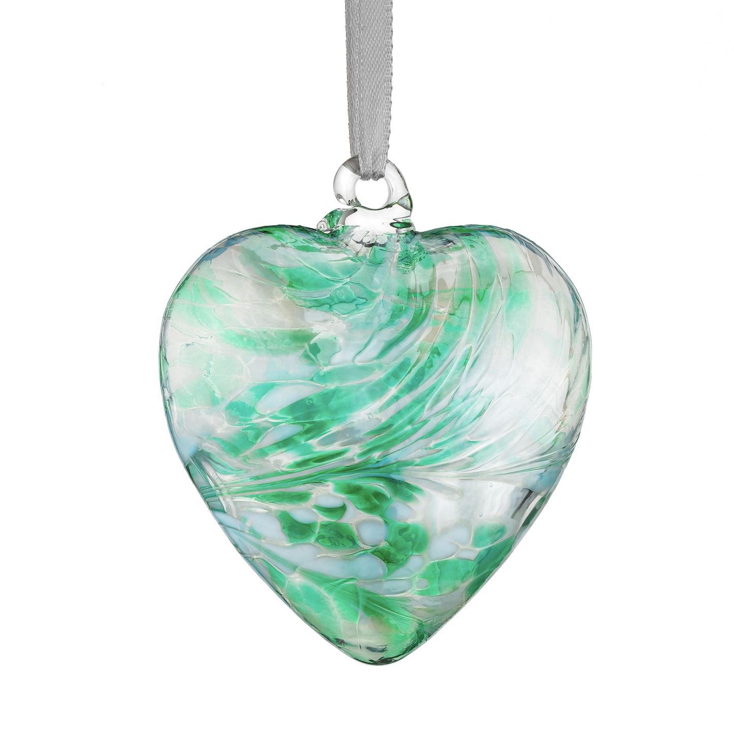 Sienna Glass - 12cm Friendship Heart - Green - NEW!