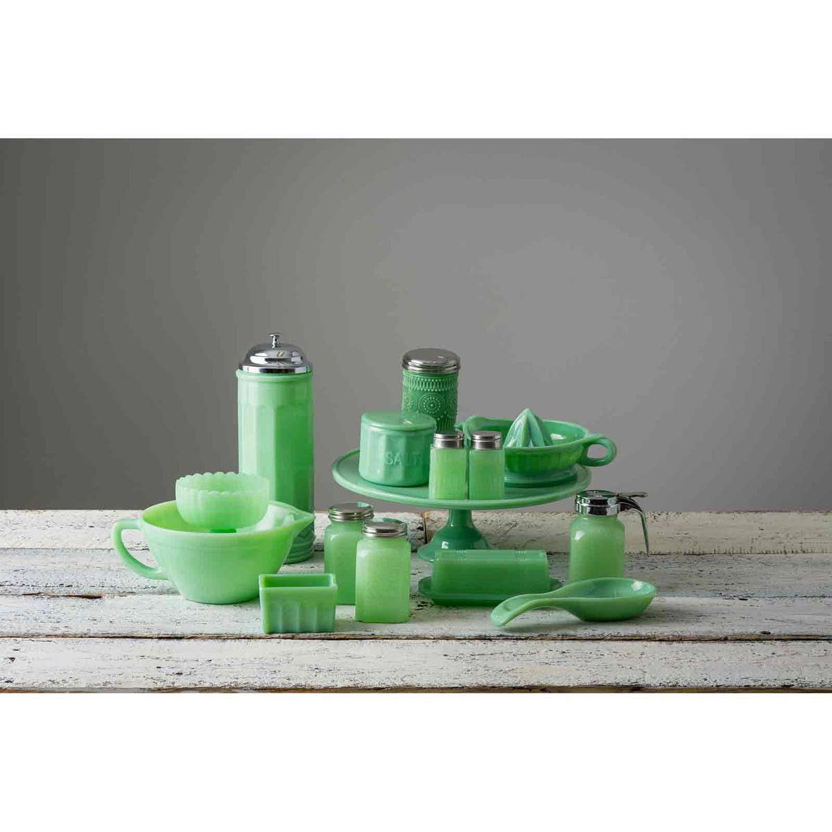 TableCraft Products Company - Jadeite Glass Collection Butter Dish (Holds 1 Stick)