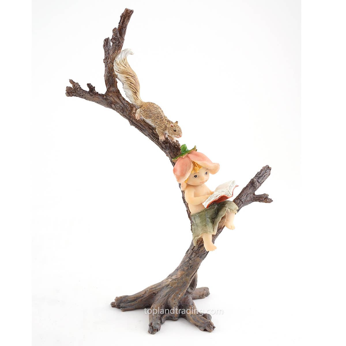 Top Land Trading - Garden Sprite Reading Book With Squirrel