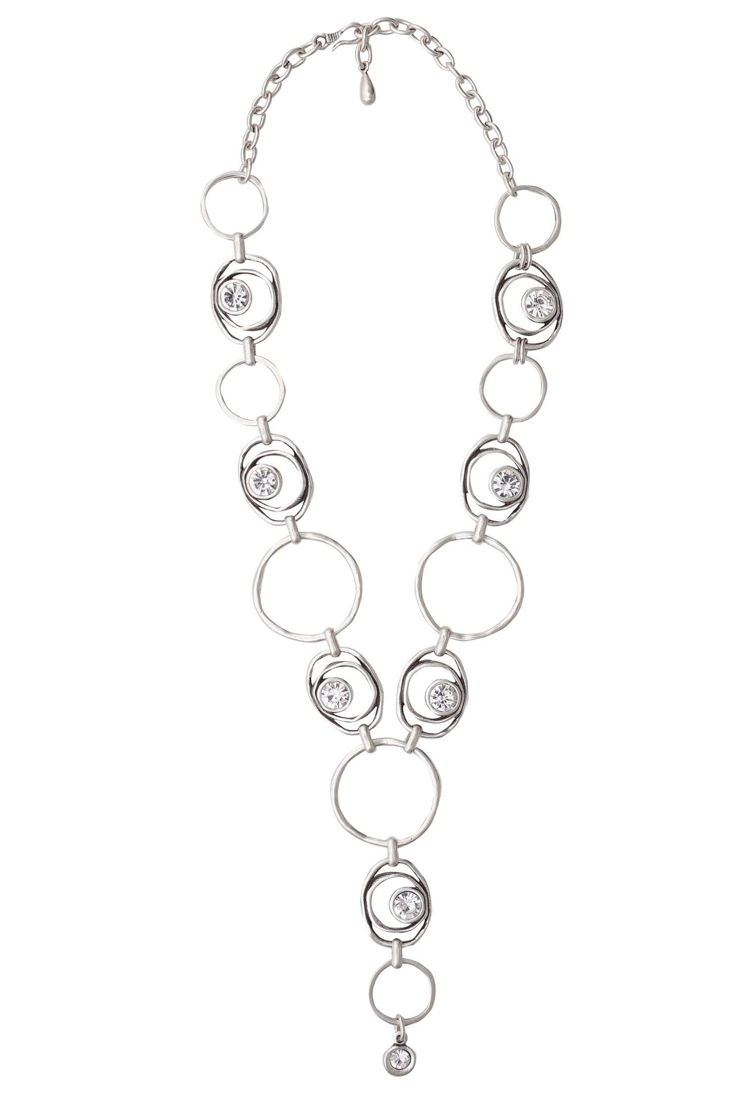 Chanour - Handmade Crystal Pewter Necklace - 3859