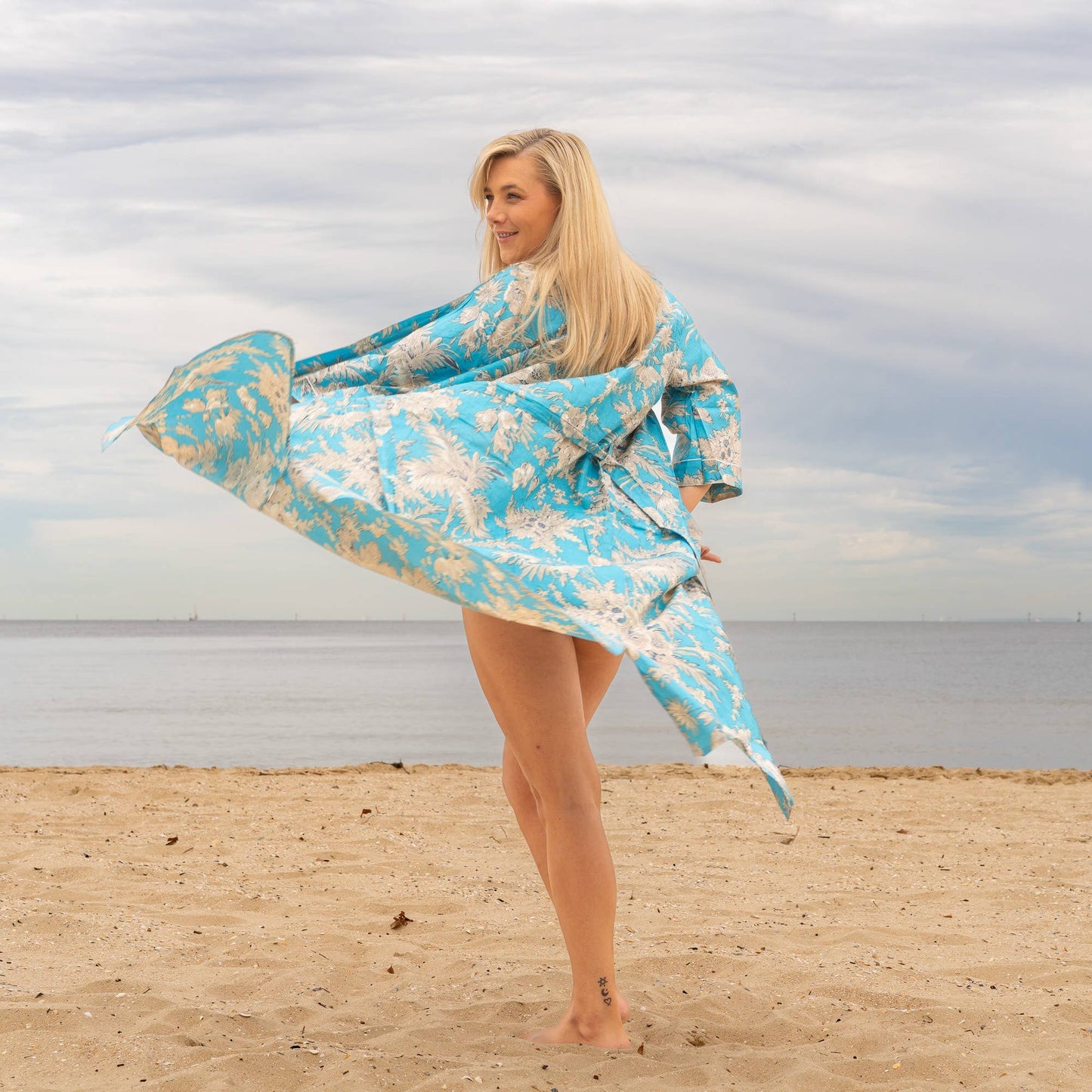 Linen Connections - Cotton Kimono Robe - Avya