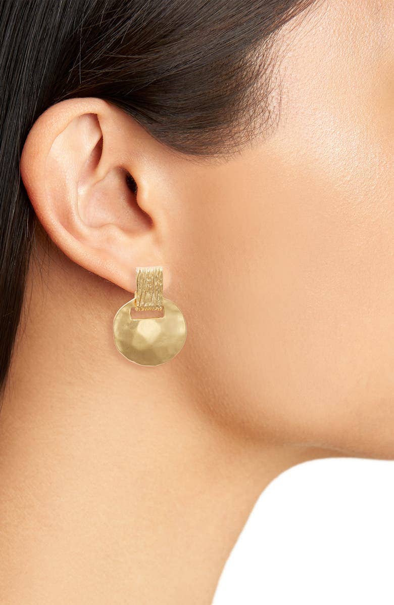 KARINE SULTAN - Textured clip on earring in solid color