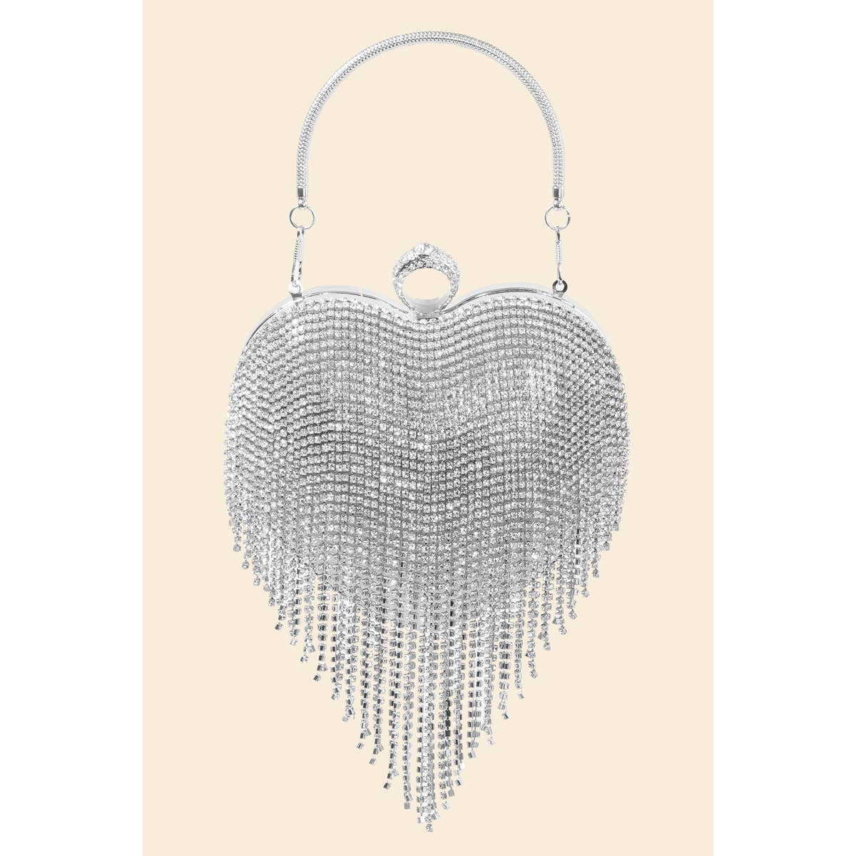 Anarchy Street - Rhinestone Fringe Heart Bag: G