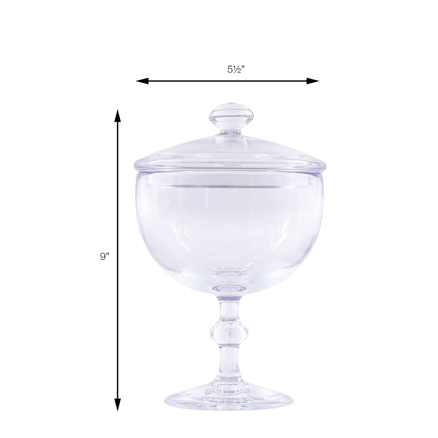 Portofino International Trading, USA - Plastic Candy Jar - Apothecary 9"