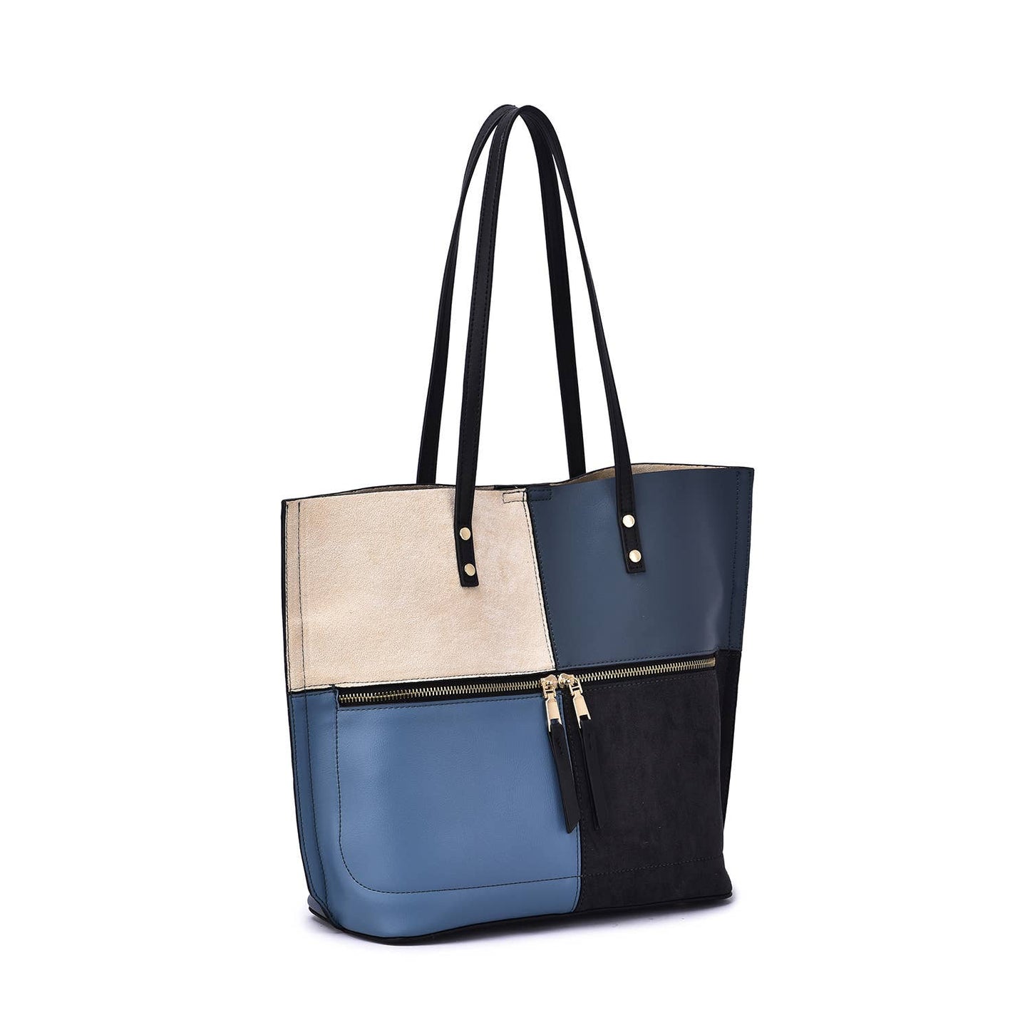 Mellow World - Selene 3 Compartment Tote: Blue Grey