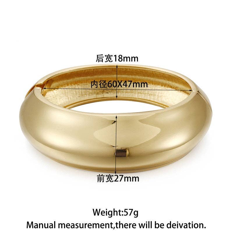 Dipped Shop - Vintage Punk Geometric Acrylic Bracelets DP25B592: Gold