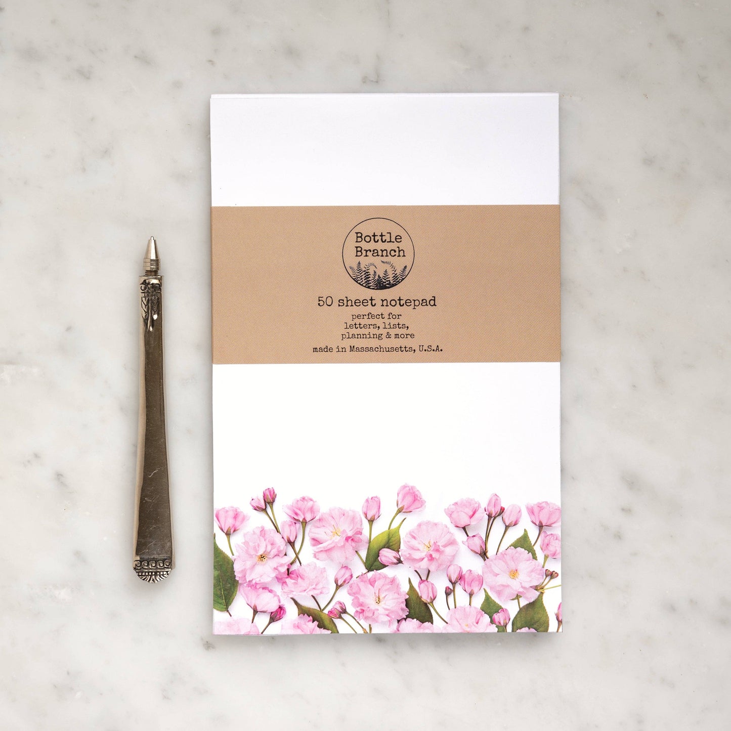 Bottle Branch - Large Note Pad ~ Cherry Blossom