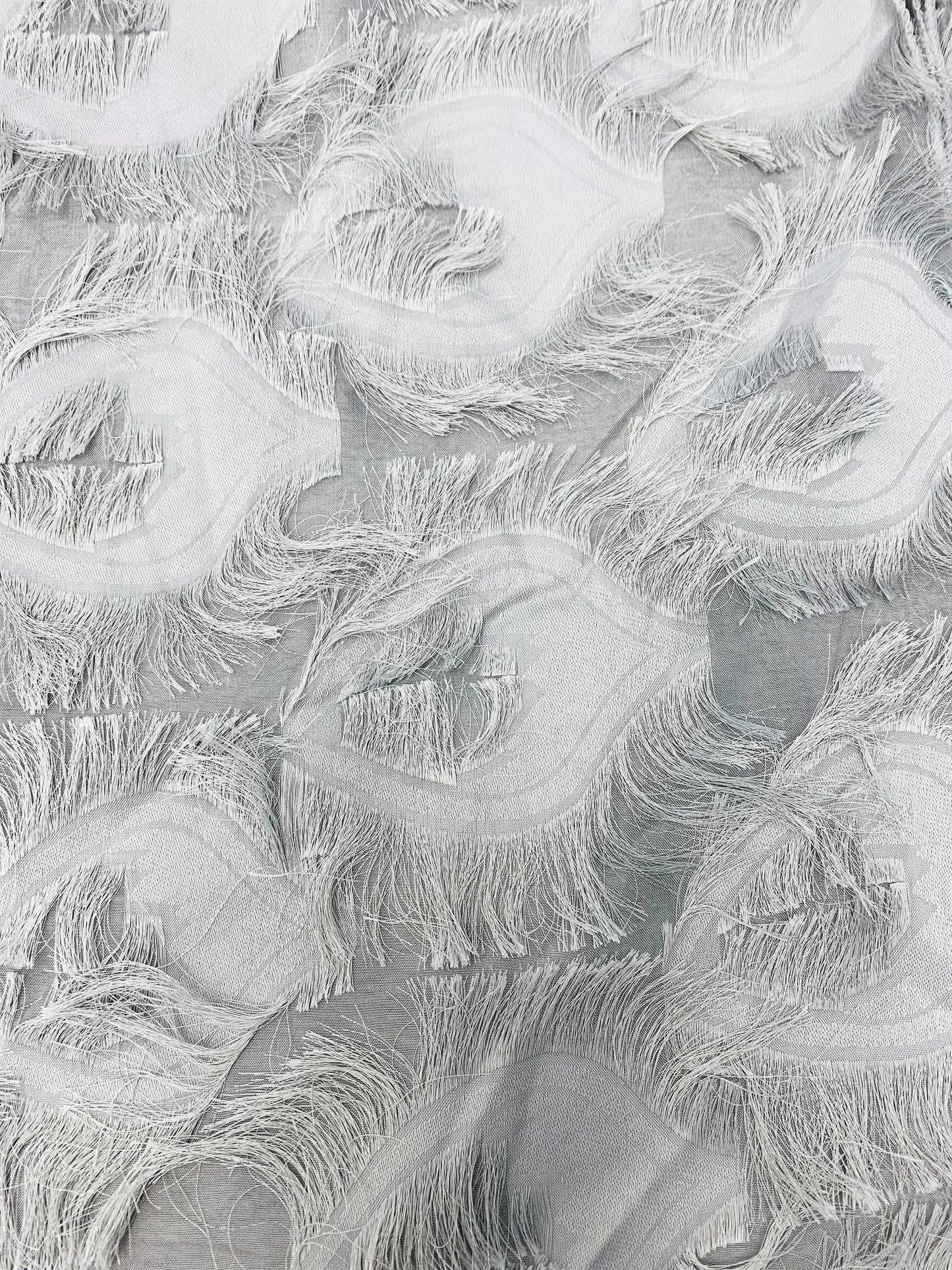 JC Sunny Fashion - Fringe Feather Detailed Lightweight Eyelash Kimono 11 colors: Blue