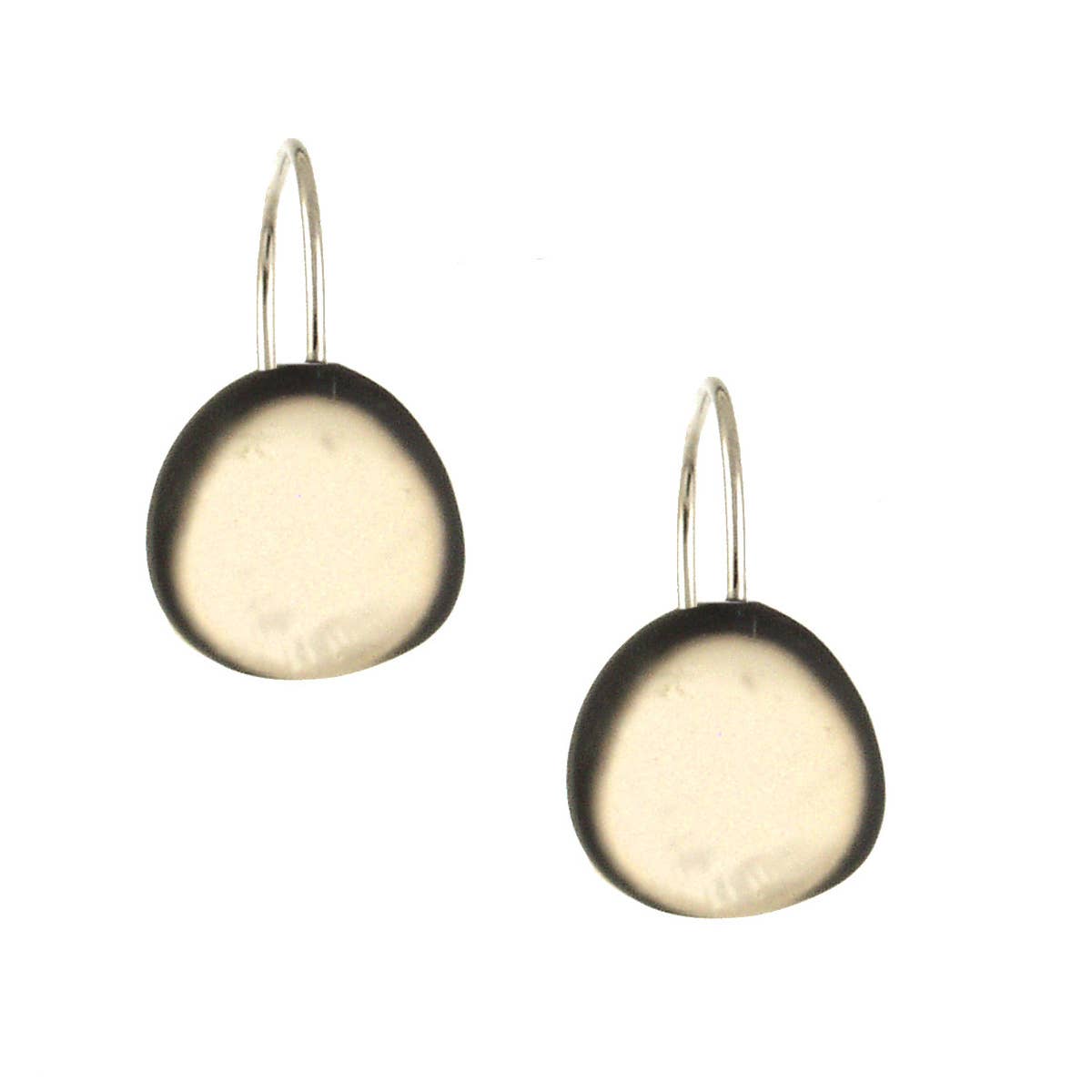 Origin Jewelry - Resin & Shell Drop Earrings - SMALL, Rounded Edge, 0.5": Sapphire