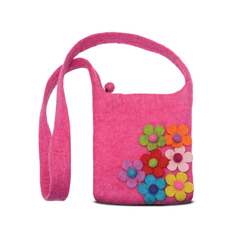 BNB Crafts Inc. - Side Flower Cross Body Kids Bag: Green