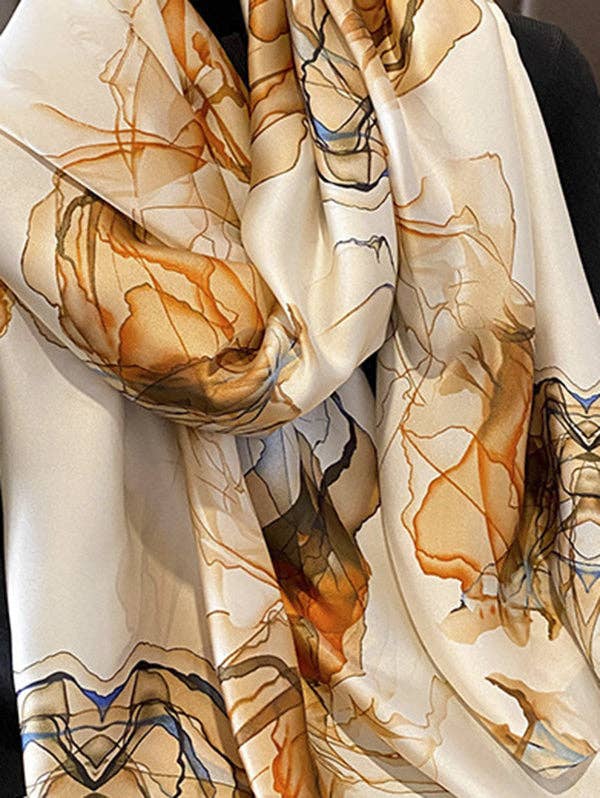 UZ Wholesale Store - Printed Shawl&Scarf: APRICOT / One_size