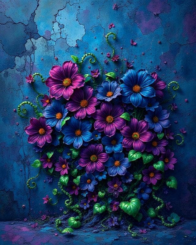 Wicked Cool Unicorn - Gothic Floral 5 x 7 Greeting Cards: 002