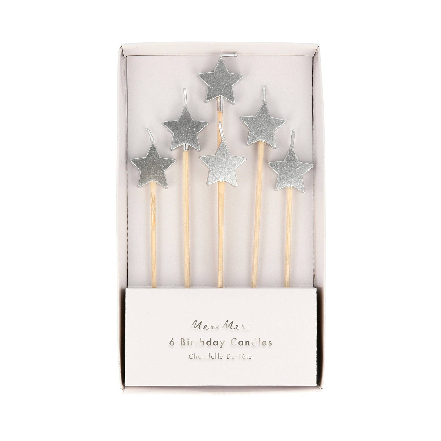 Meri Meri - Silver Star Candles