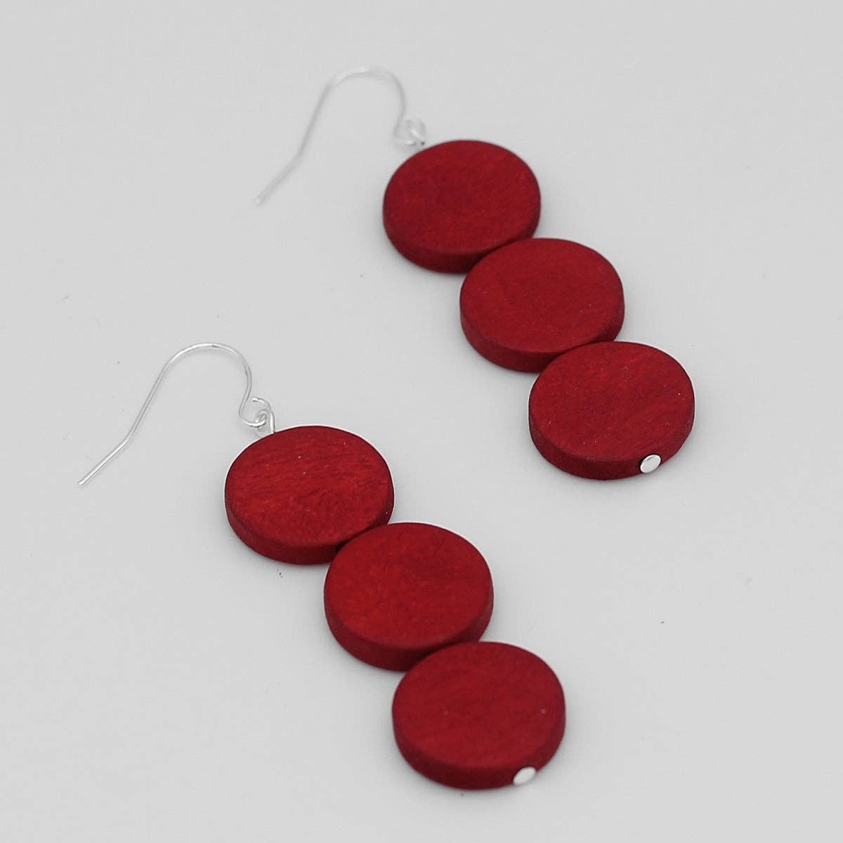Sylca Designs - Red Triple Bead Kira Earring