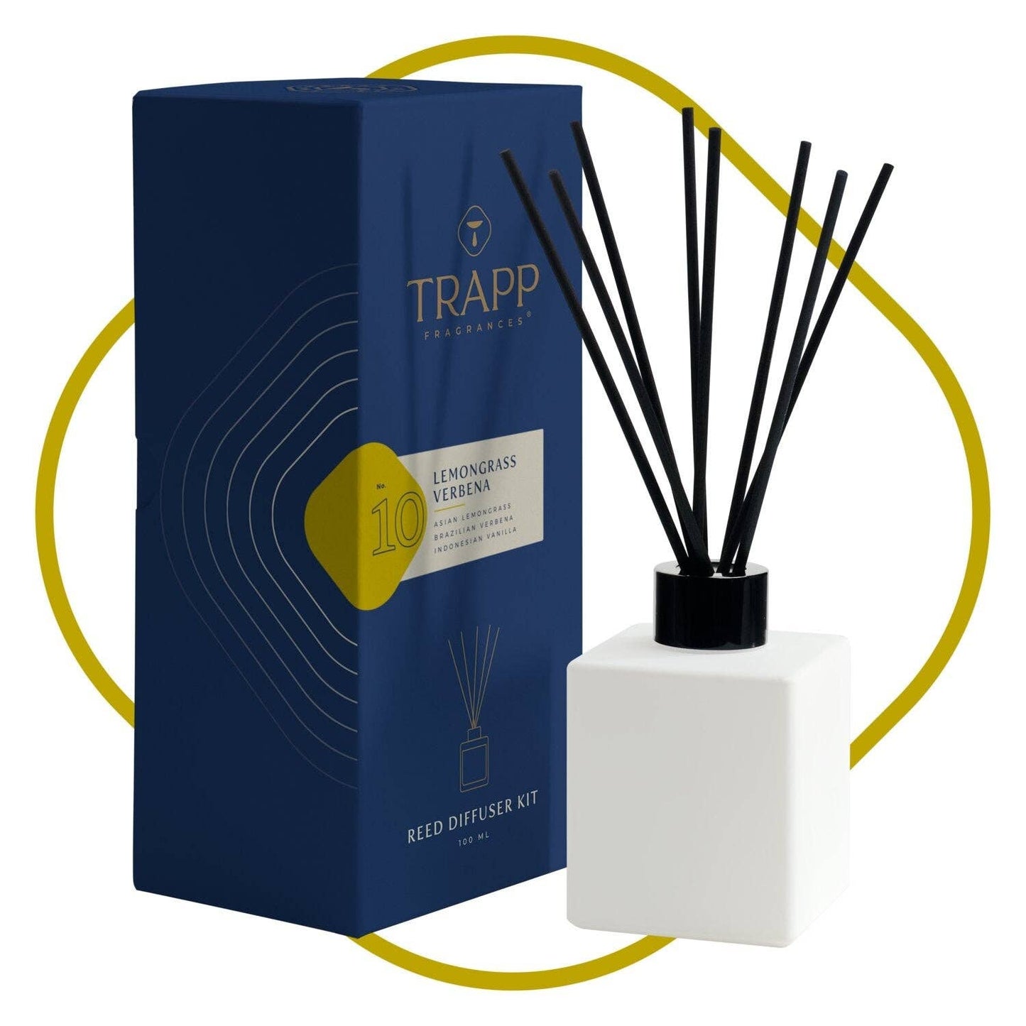 Trapp Fragrances - No. 10 Lemongrass Verbena 4 oz. Reed Diffuser Kit