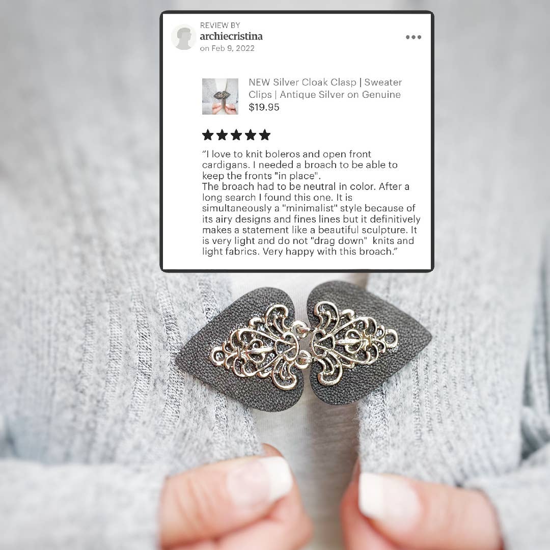 KardiKlips - Sweater Cinch Clips for Clothes, Cloak Clasps, Accessories