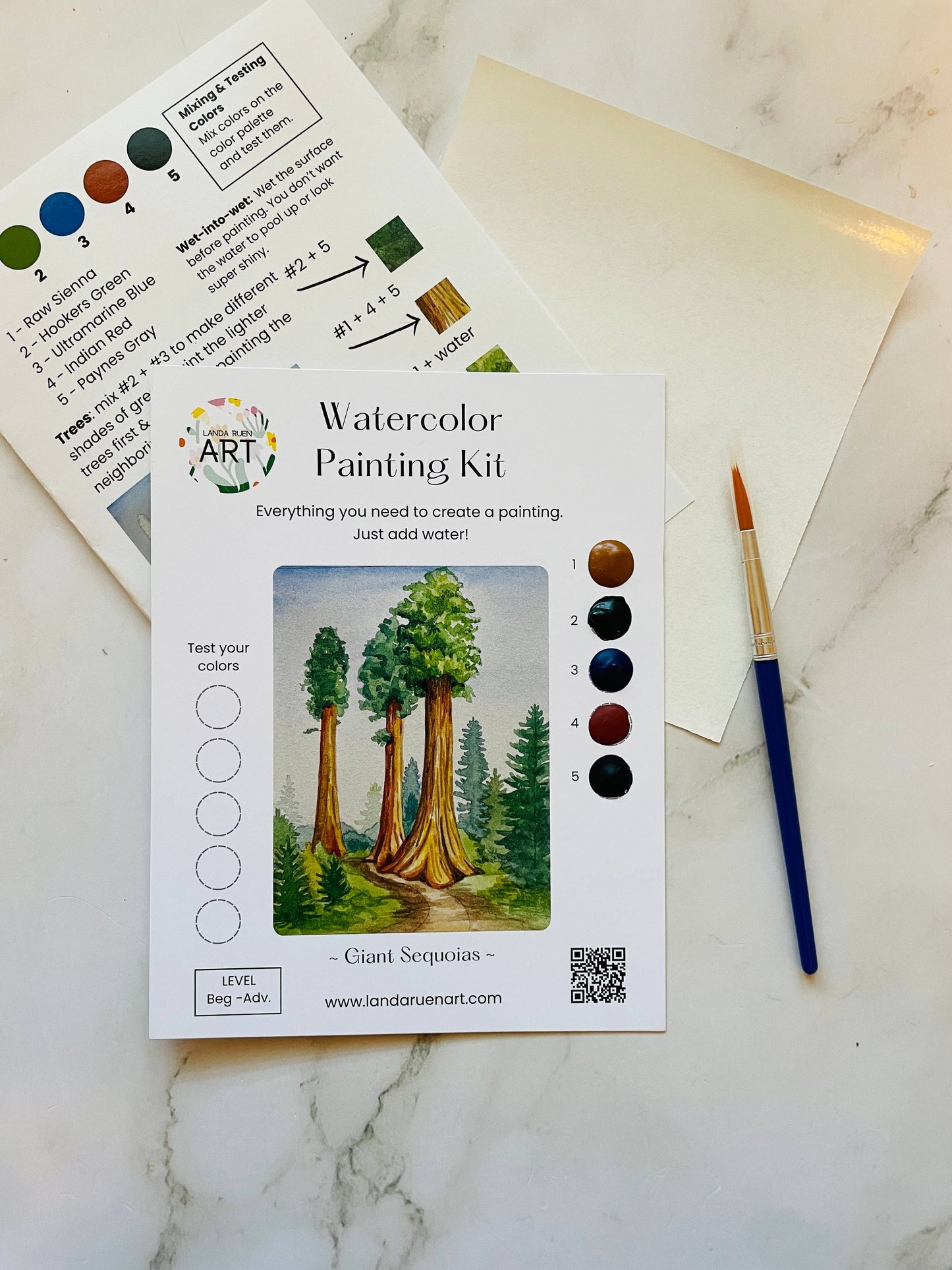 Landa Ruen Art - Giant Sequoias Watercolor Kit