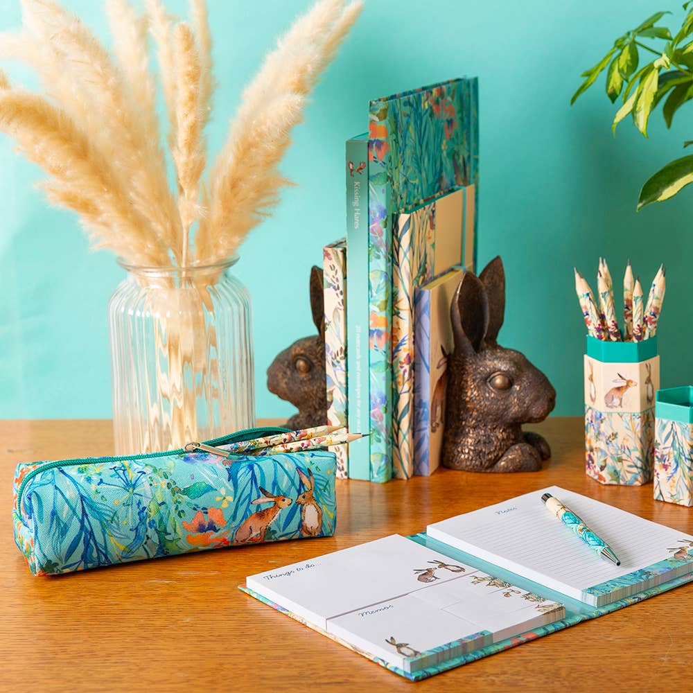 The Gifted Stationery Company - Pencil Case - Kissing Hares