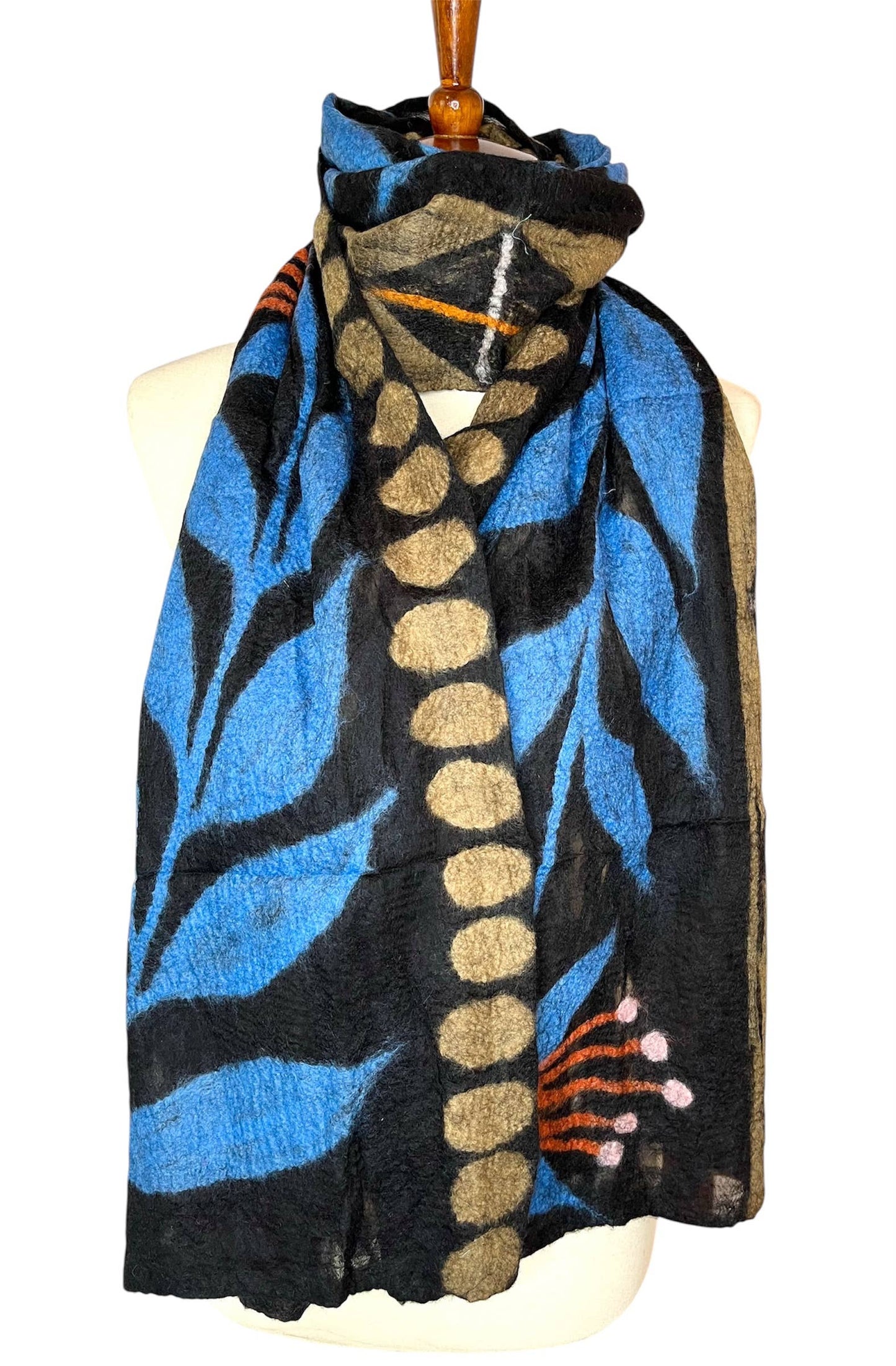 Pomegranate Moon - Abstract Garden Scarf