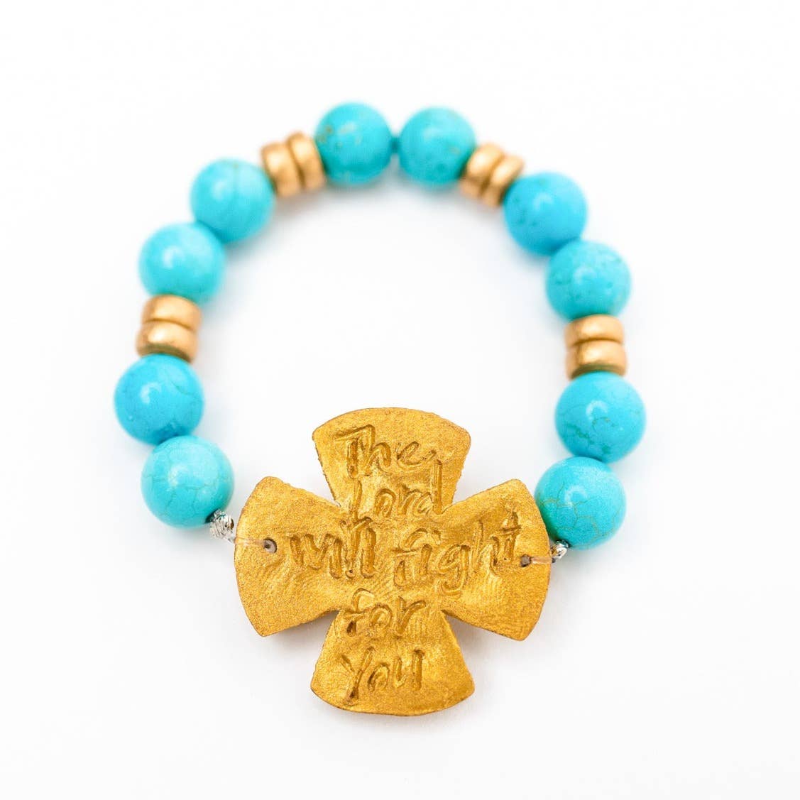 Hidden Truth Jewelry - Turquoise Jade with Friendship Cross Bracelet