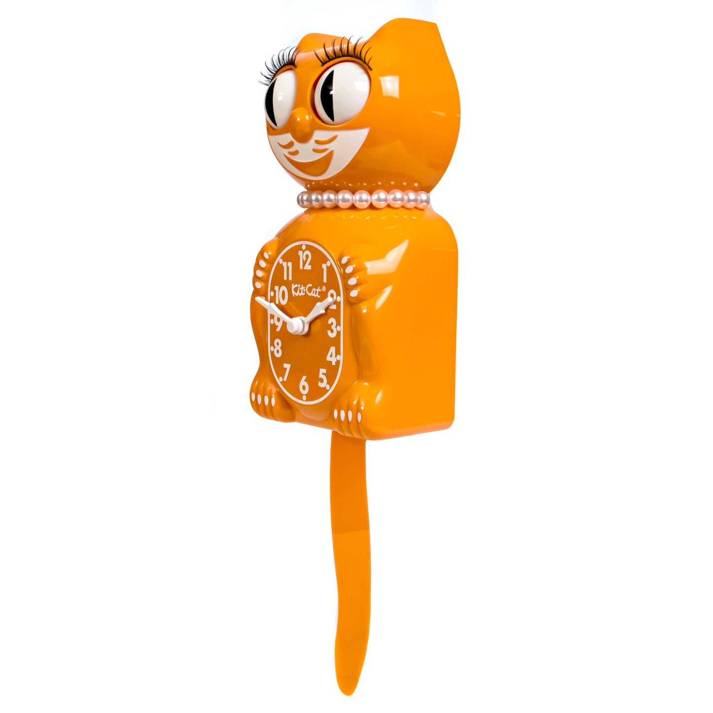 Kit-Cat Klock - Festival Orange Lady Kit Cat Klock