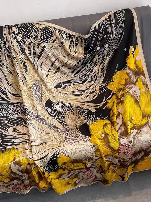 UZ Wholesale Store - Floral Printed Scarf Headband: YELLOW / One_size