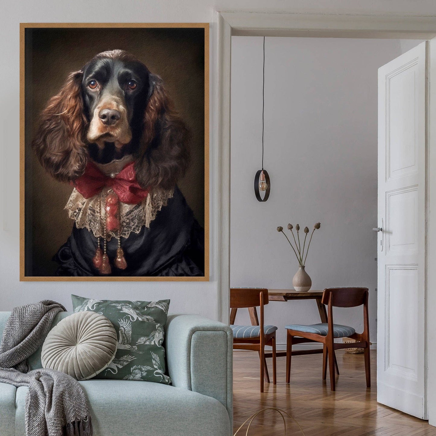 Ink & Drop - Brown Cocker Spaniel Portrait Print: 11 ¾ x 15 ¾ in | 30x40 cm / Matte
