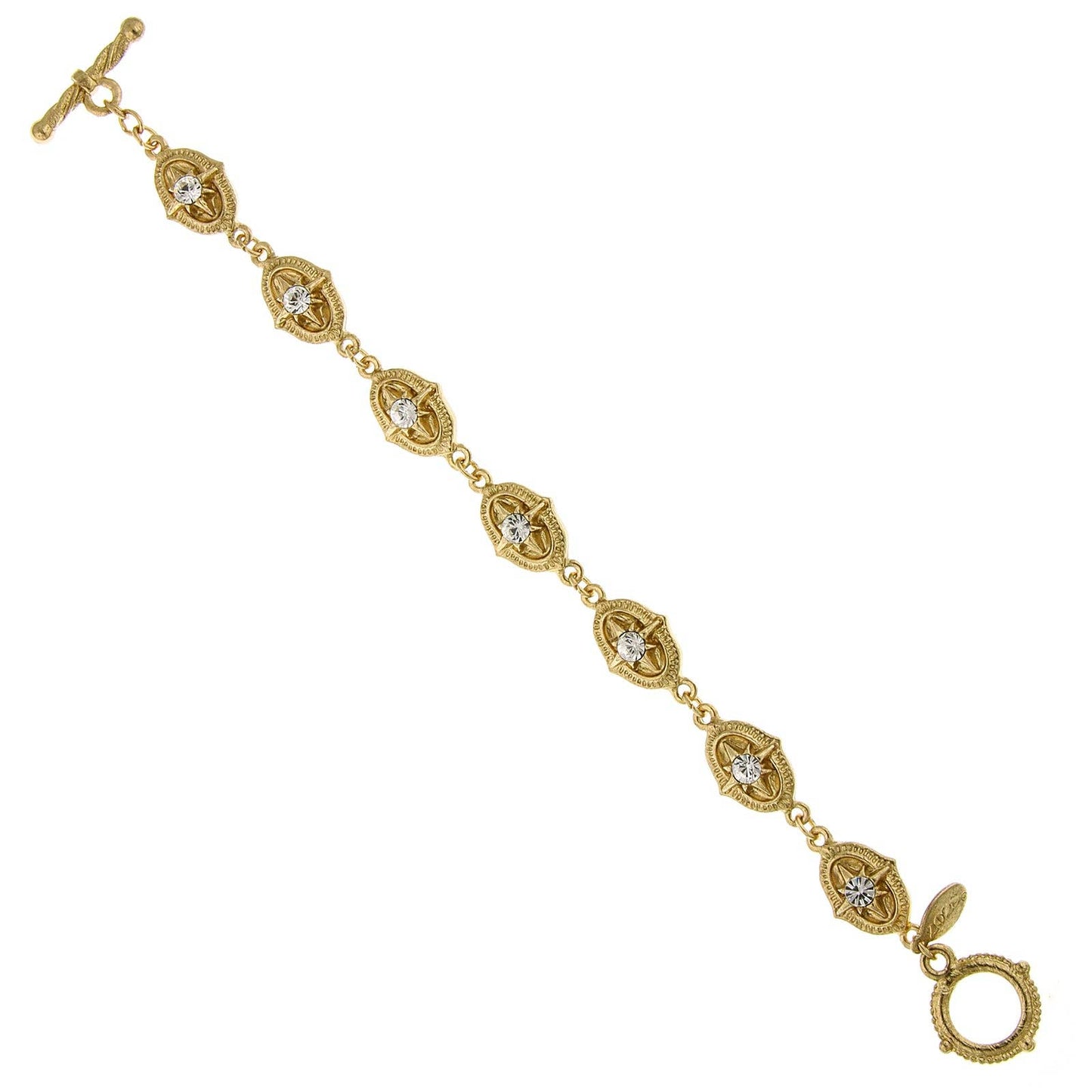 1928 Jewelry - 1928 Jewelry Starburst Crystal Clear Toggle Bracelet