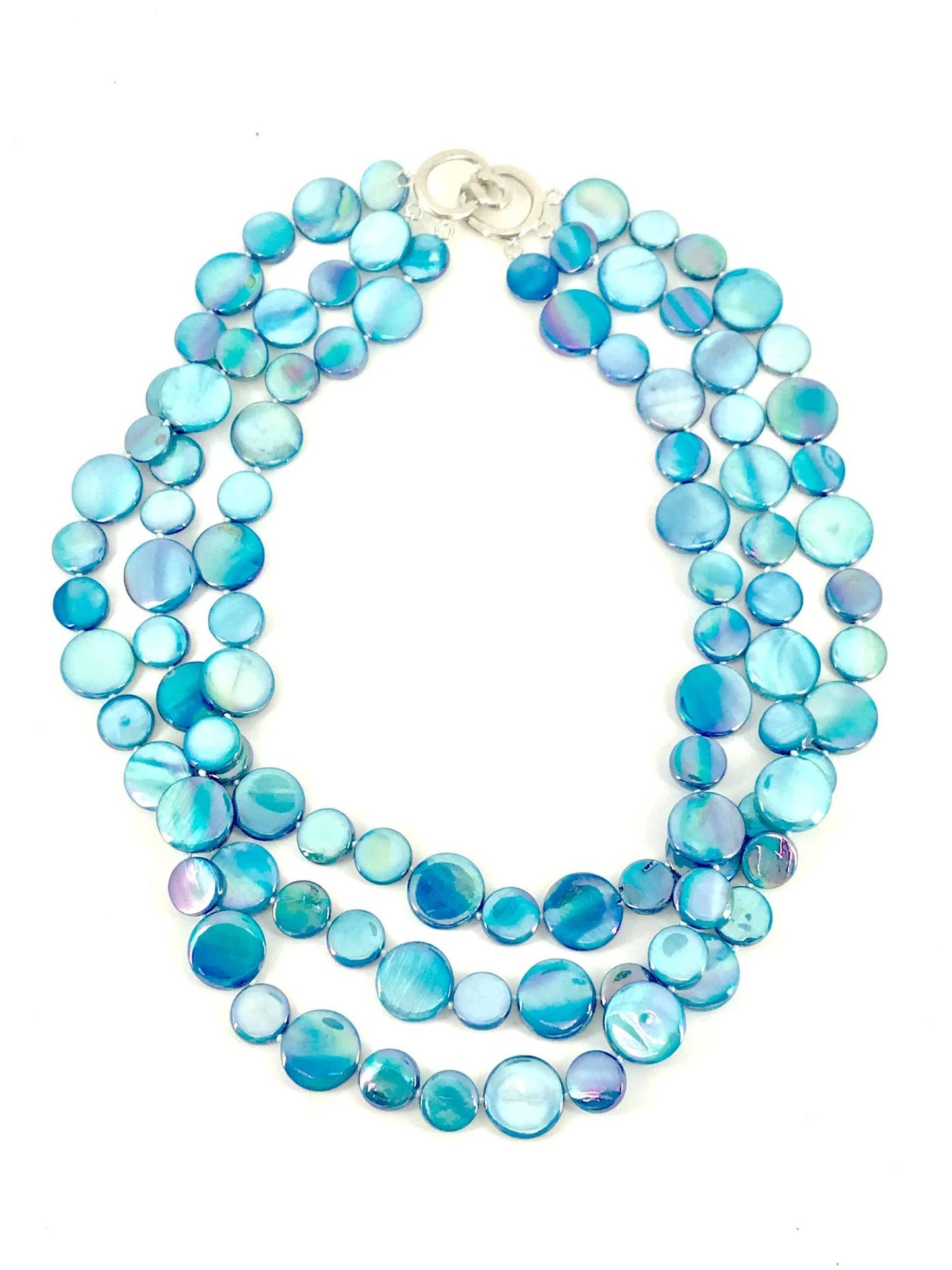 Sea Lily - 252044 - Turquoise 3 Strand MOP Necklace
