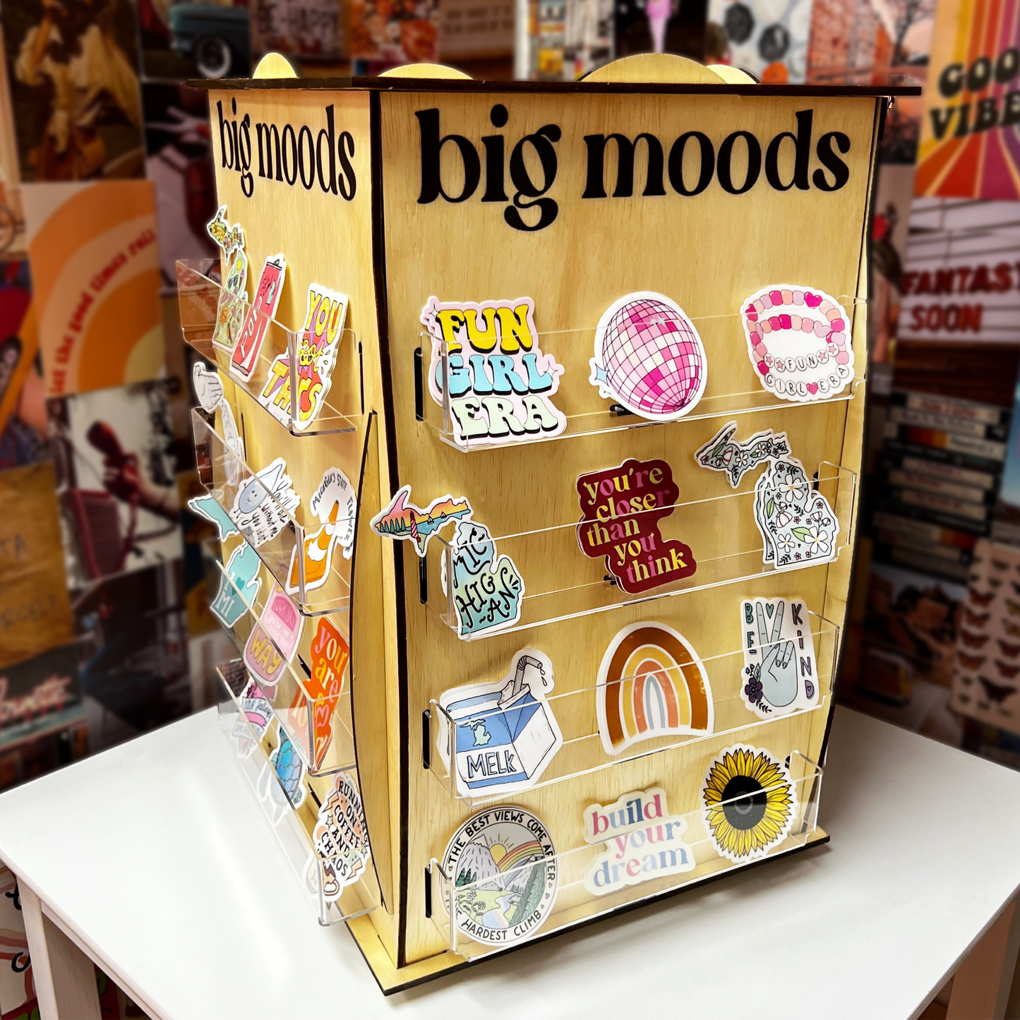 Big Moods - 48 Count Spinner Sticker Stand Display