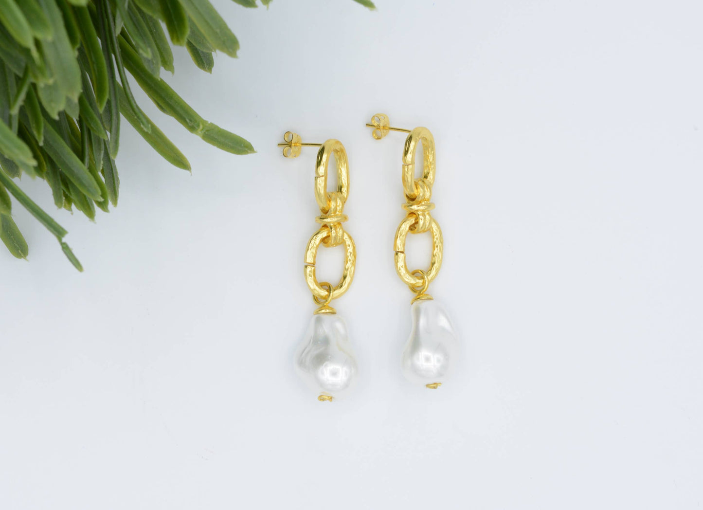 AJS Design Studio - Double Loop Pearl Earring