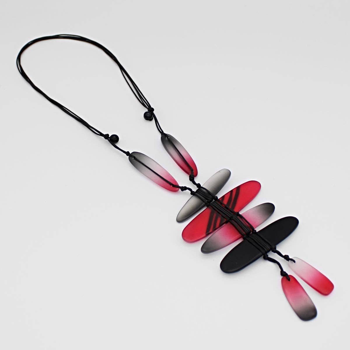 Sylca Designs - Red and Black Bennett Pendant Necklace