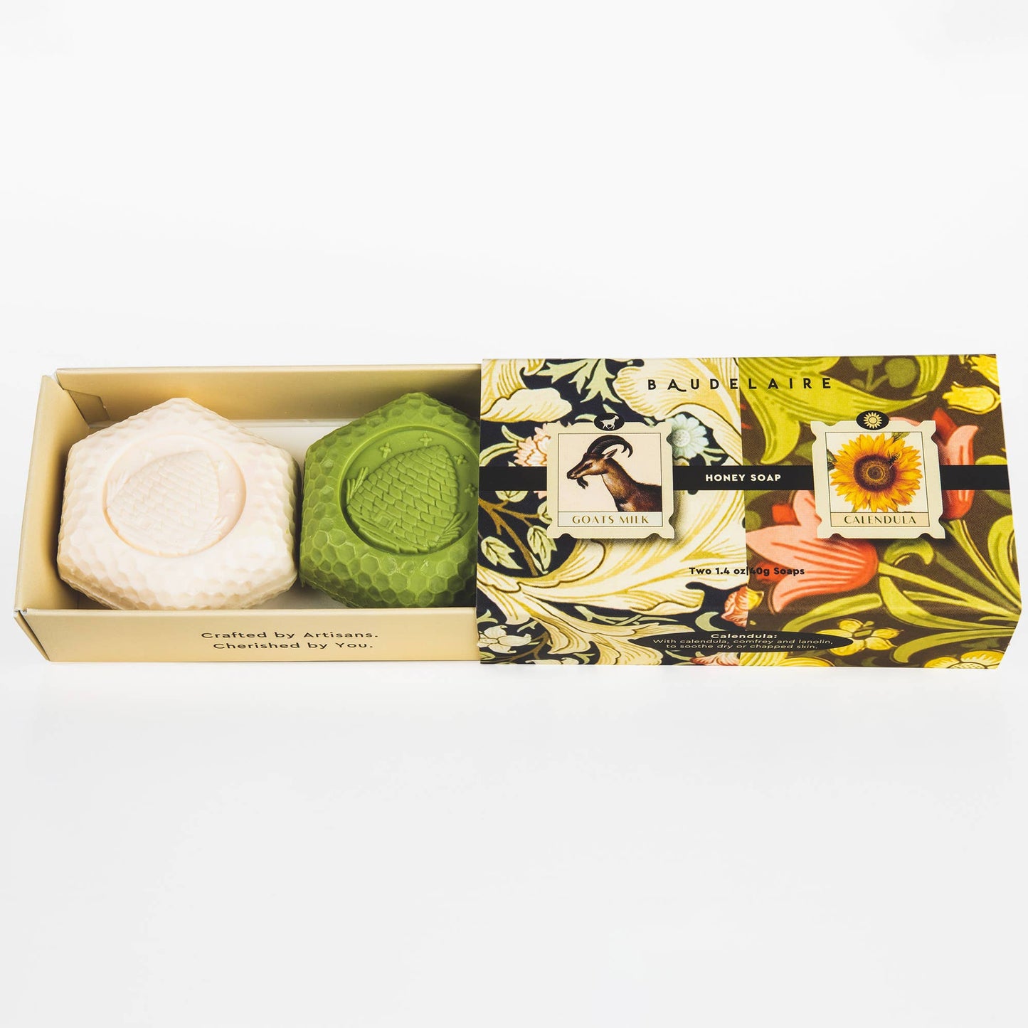 Baudelaire - Goats Milk/Calendula Honey Soap 1.4oz - Matchbox Duo