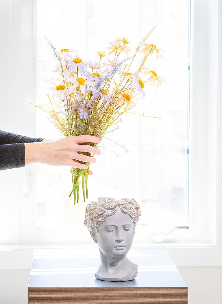 Abbott - Small Woman Head Planter-8.5"H