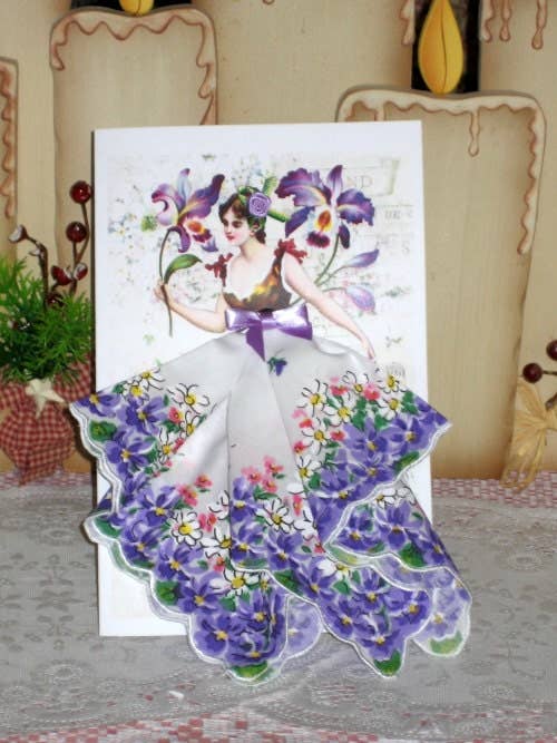 MOMENTS IN THYME - Orchid Fairy Keepsake Hanky Card