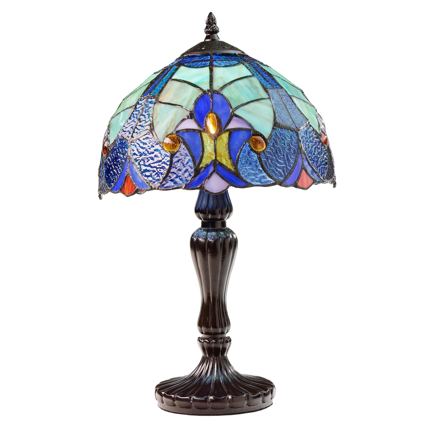 River of Goods - 17"H Halston Candlestick Base Dome Shade Table Lamp
