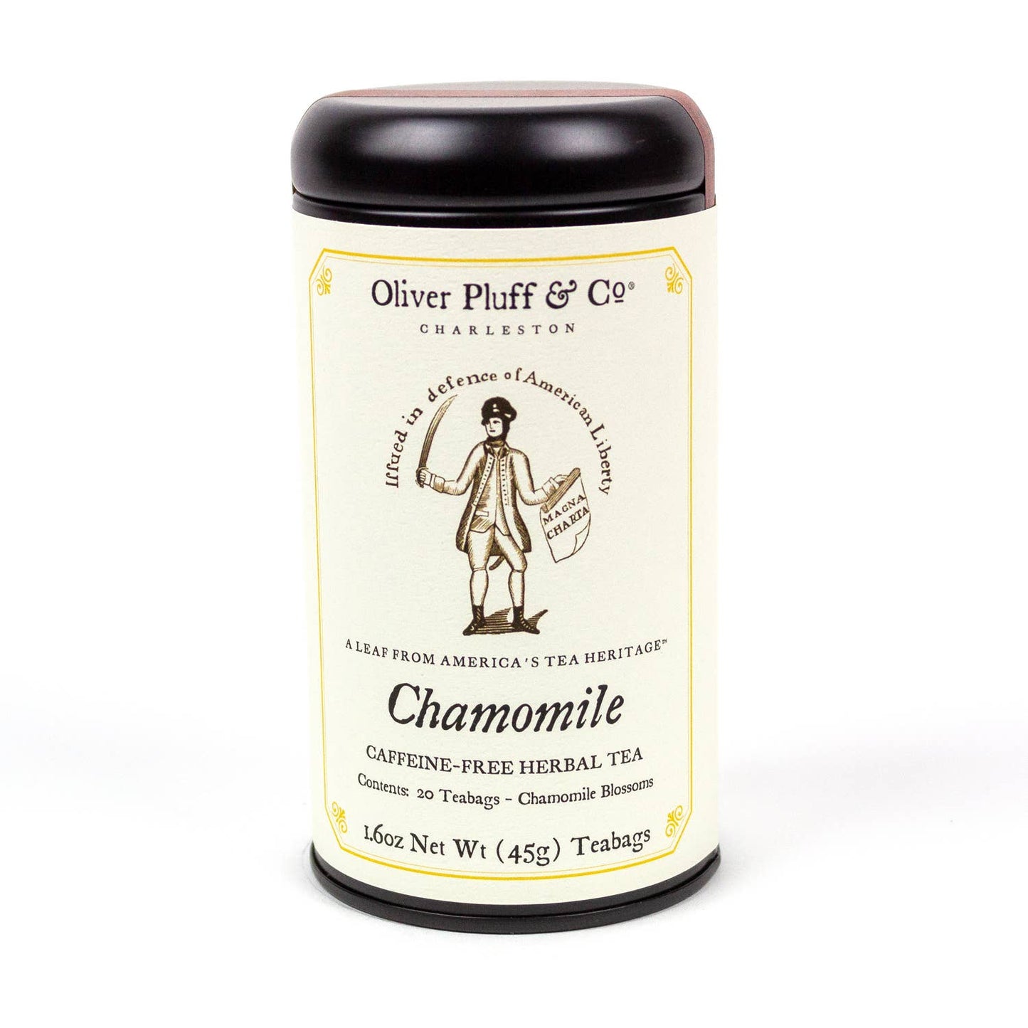Oliver Pluff & Company - Chamomile - Caffeine Free 20 Teabags in Signature Tea Tin