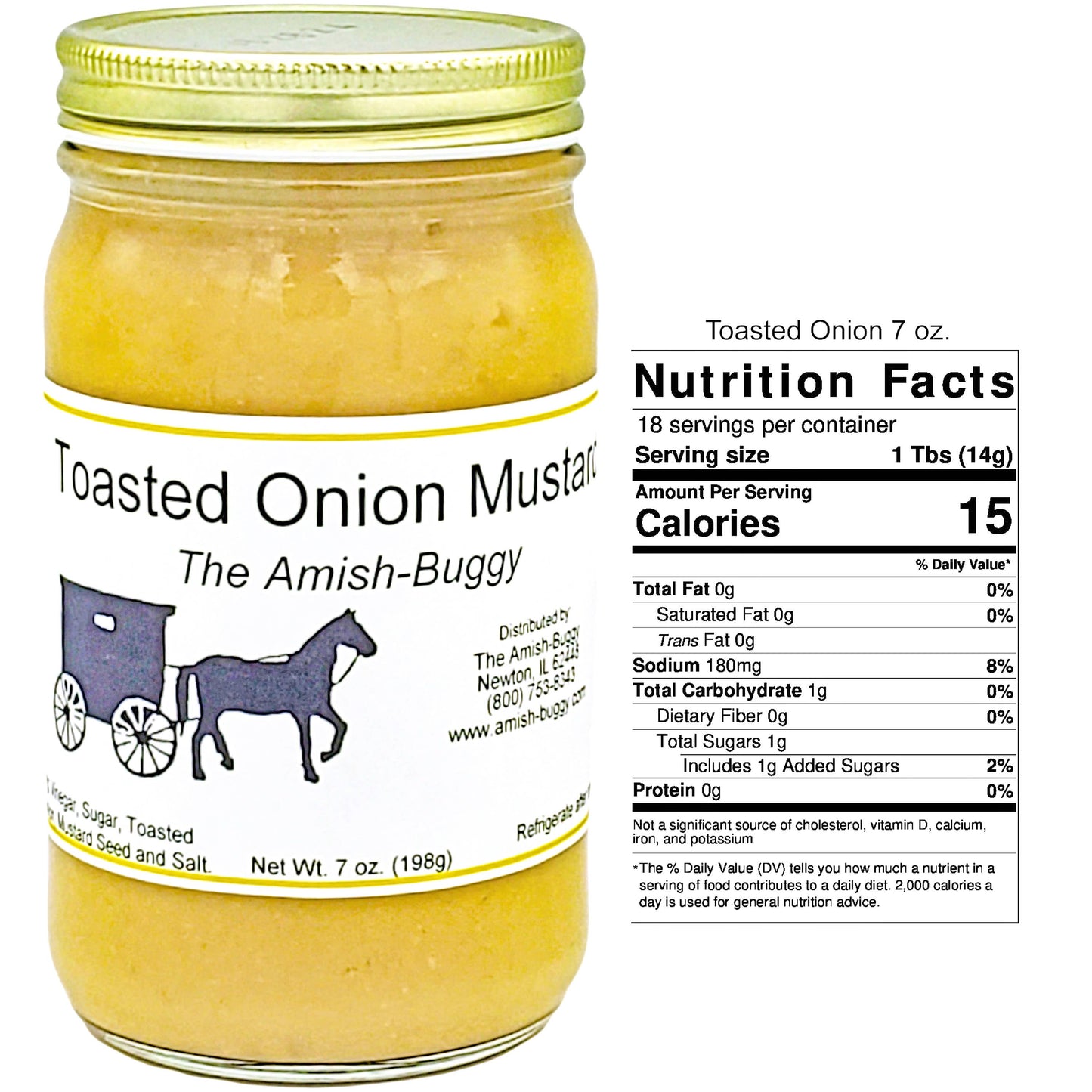 Arndt's Fudgery LLC - Amish Made Mustards Jar: Jalapeno Honey Mustard 19 oz.