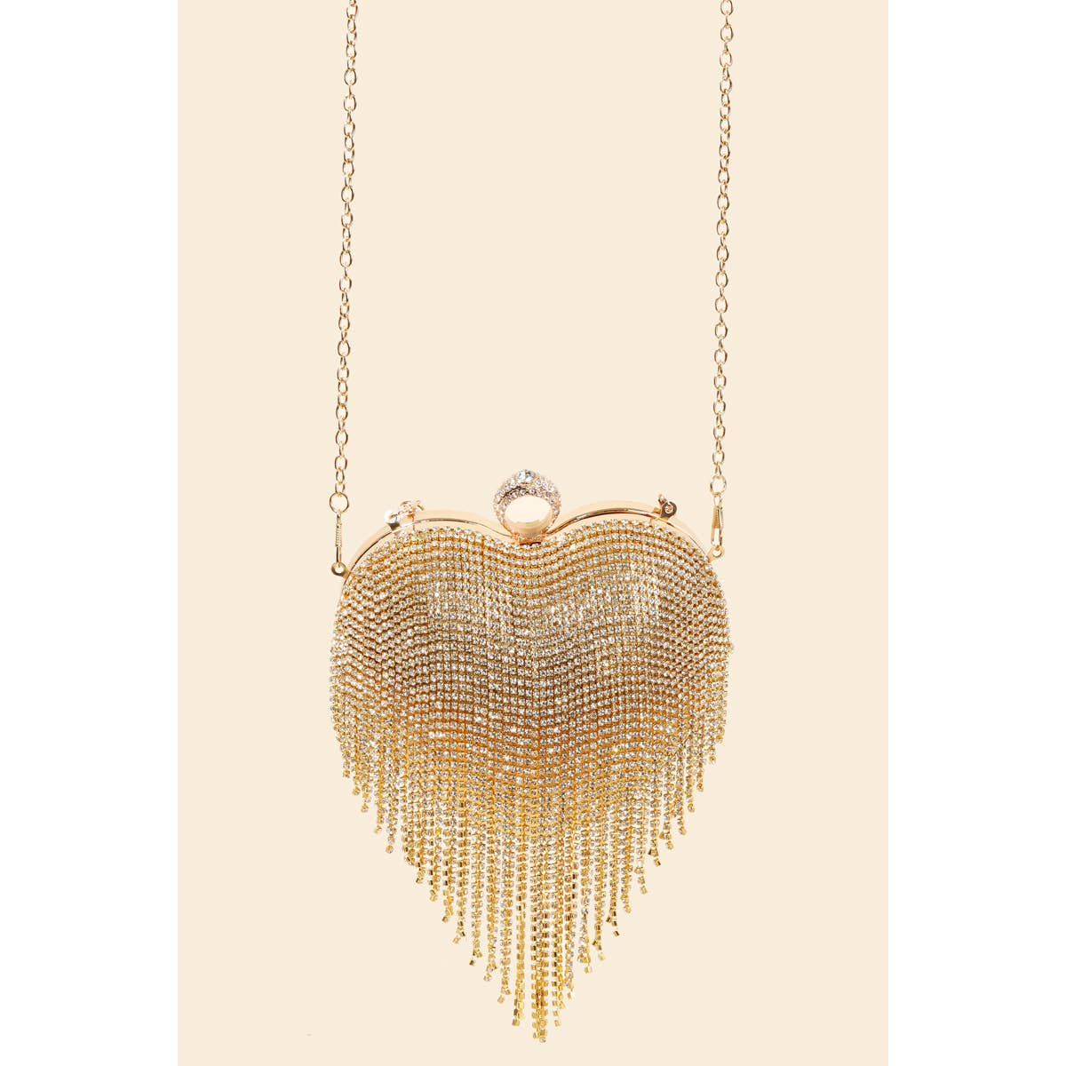 Anarchy Street - Rhinestone Fringe Heart Bag: G