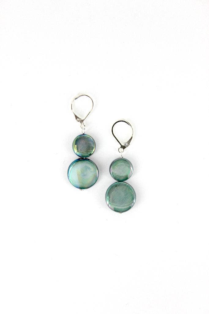Sea Lily - ETEAL - Teal MOP Earring