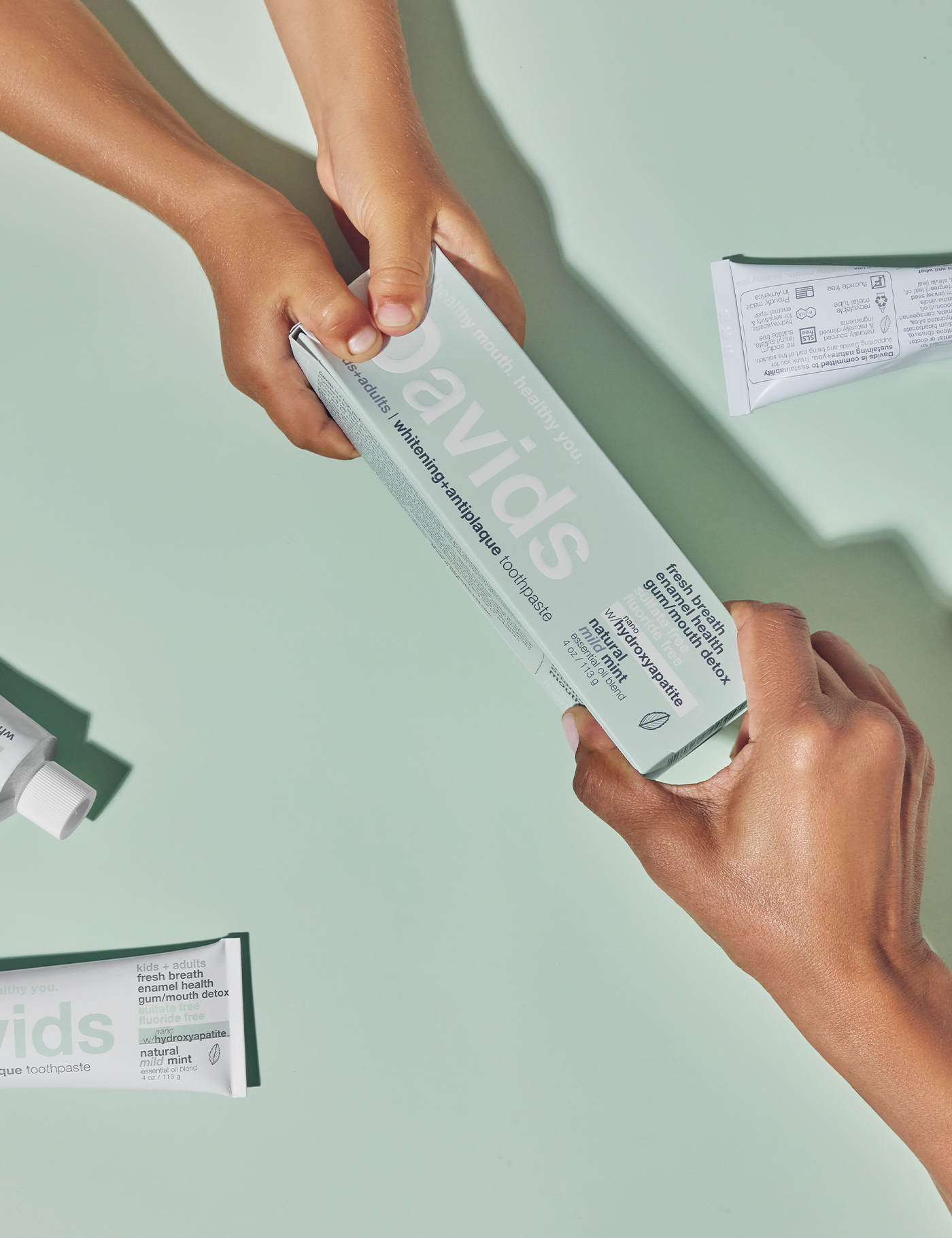 Davids Natural Toothpaste - Davids kids + adults nano-hydroxyapatite premium toothpaste / mild mint / 4 oz