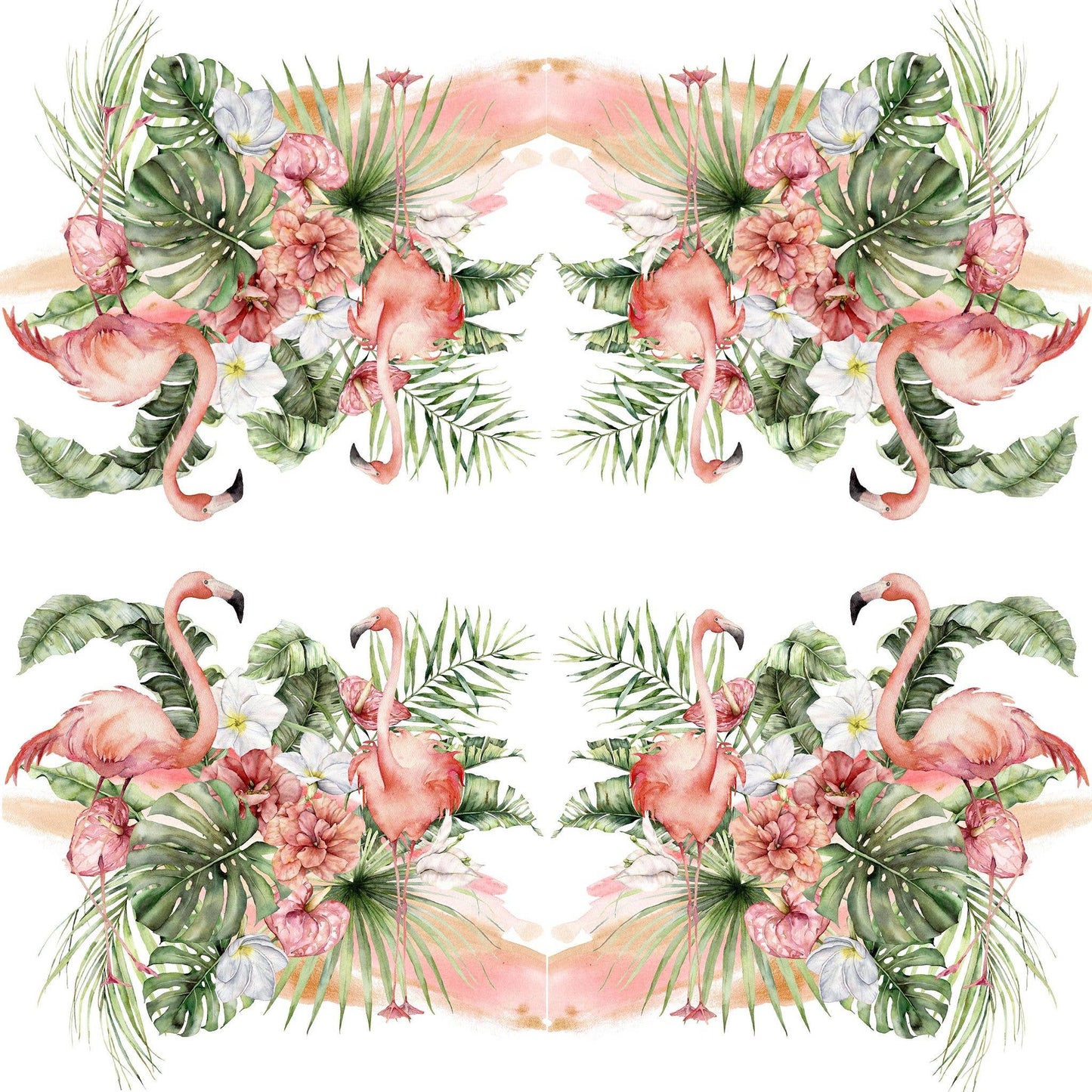 European Excellency - Flamingo Paradise Cocktail Napkins - Summer Paper Napkins