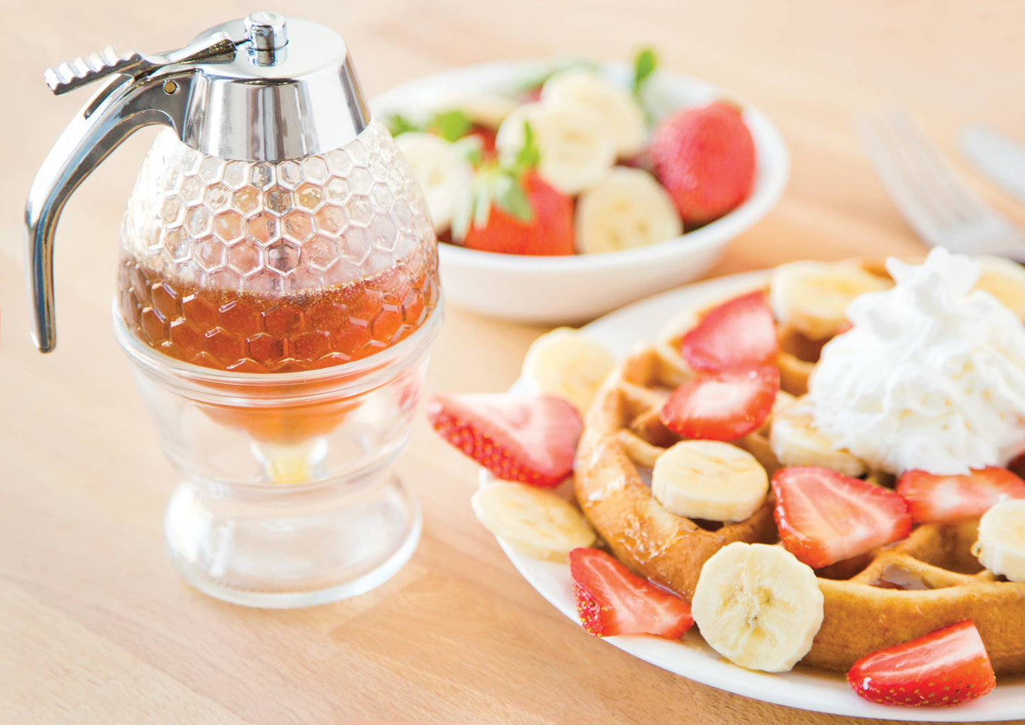 Fox Run Brands - Glass Honey/Syrup Dispenser