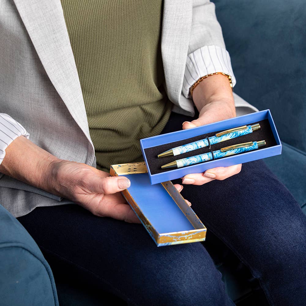 The Gifted Stationery Company - Gift Pen Set - Van Gogh - Starry Night