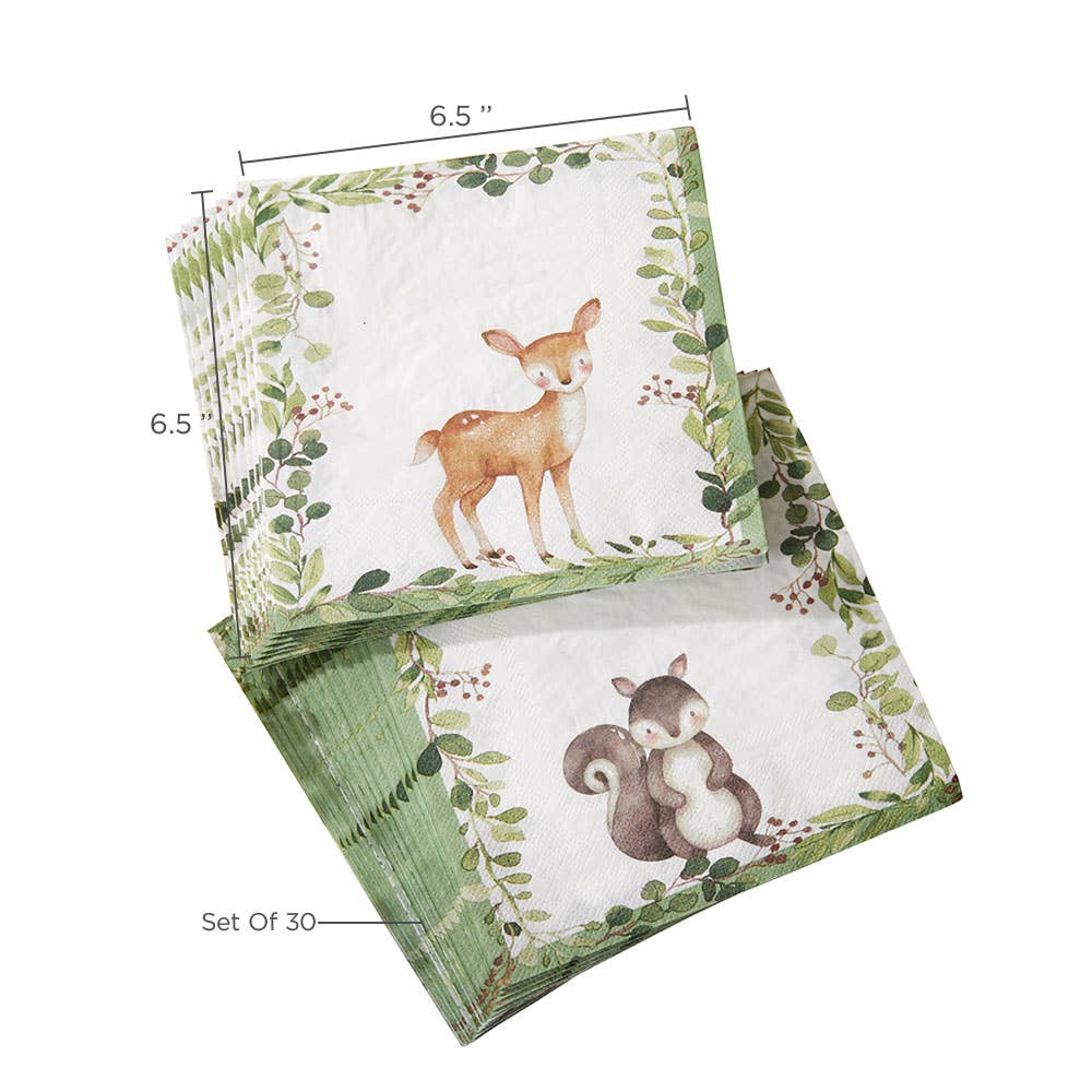 Kate Aspen - Woodland Baby 2 Ply Paper Napkins (Set of 30)