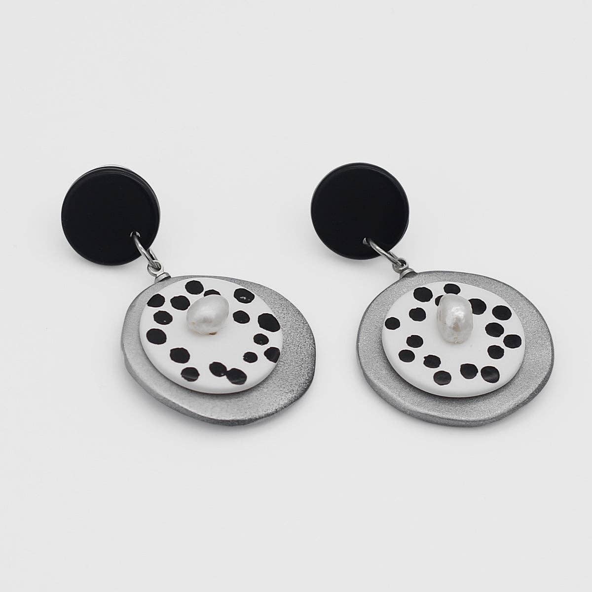 Sylca Designs - Silver and Pearl Reign Earrings